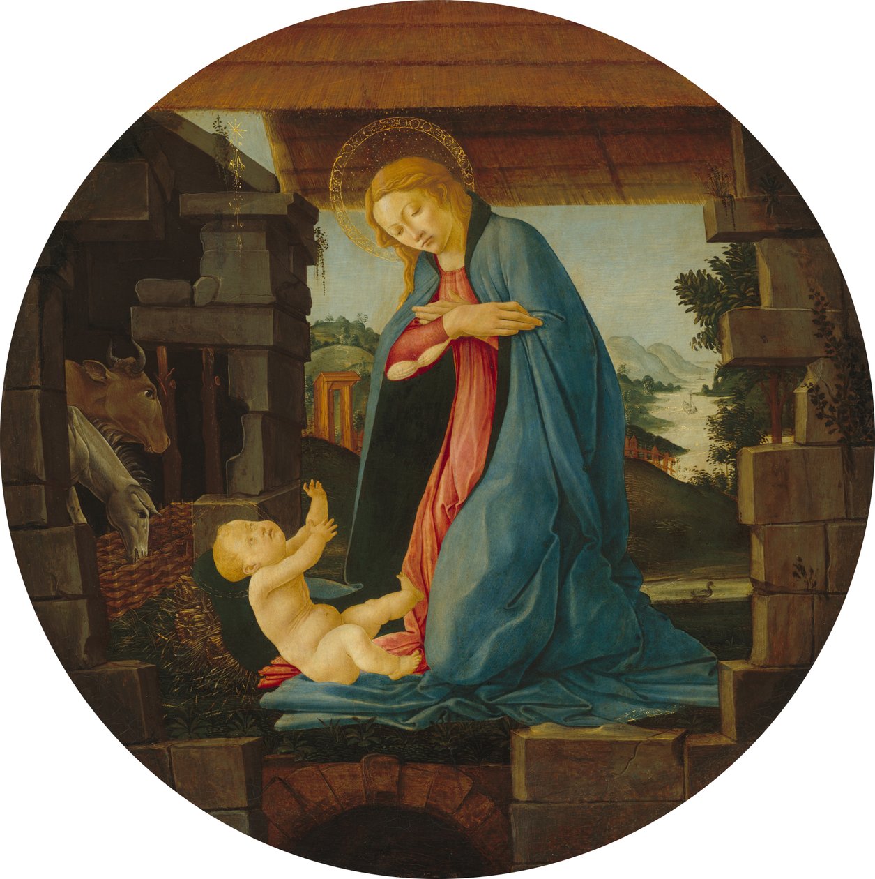 Jomfruen tilbeder barnet af Sandro Botticelli