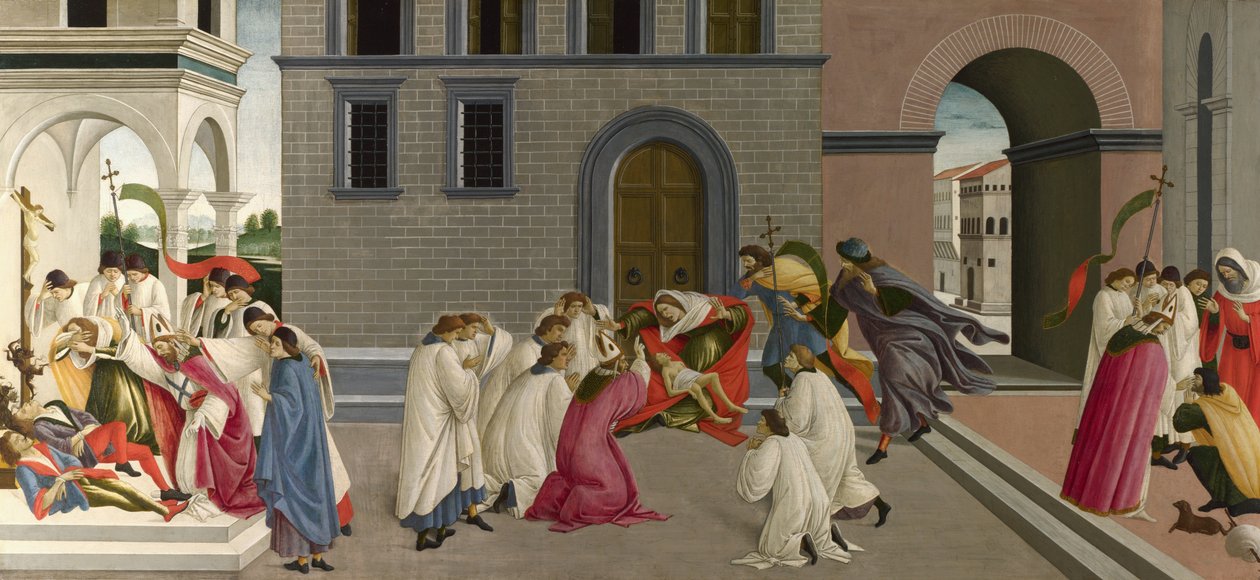 Tre mirakler i St. Zenobius af Sandro Botticelli