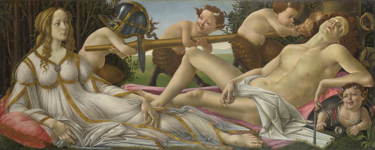 Venus og Mars, ca. 1485 (tempera og olie på panel) af Sandro Botticelli