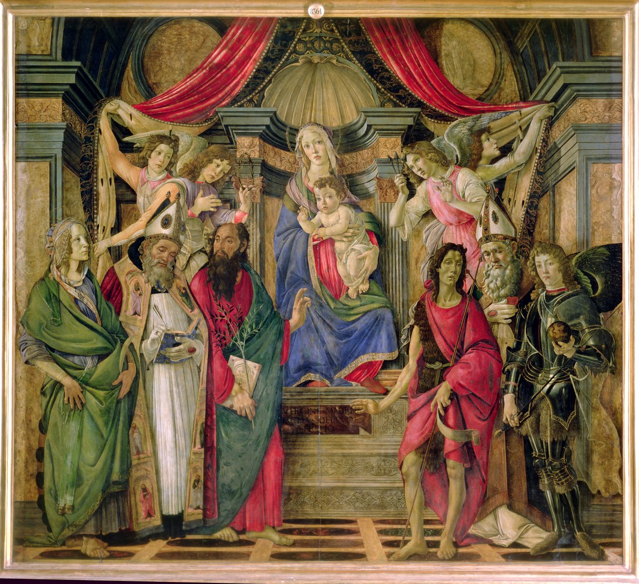 Jomfru og barn med helgener fra San Barnabas