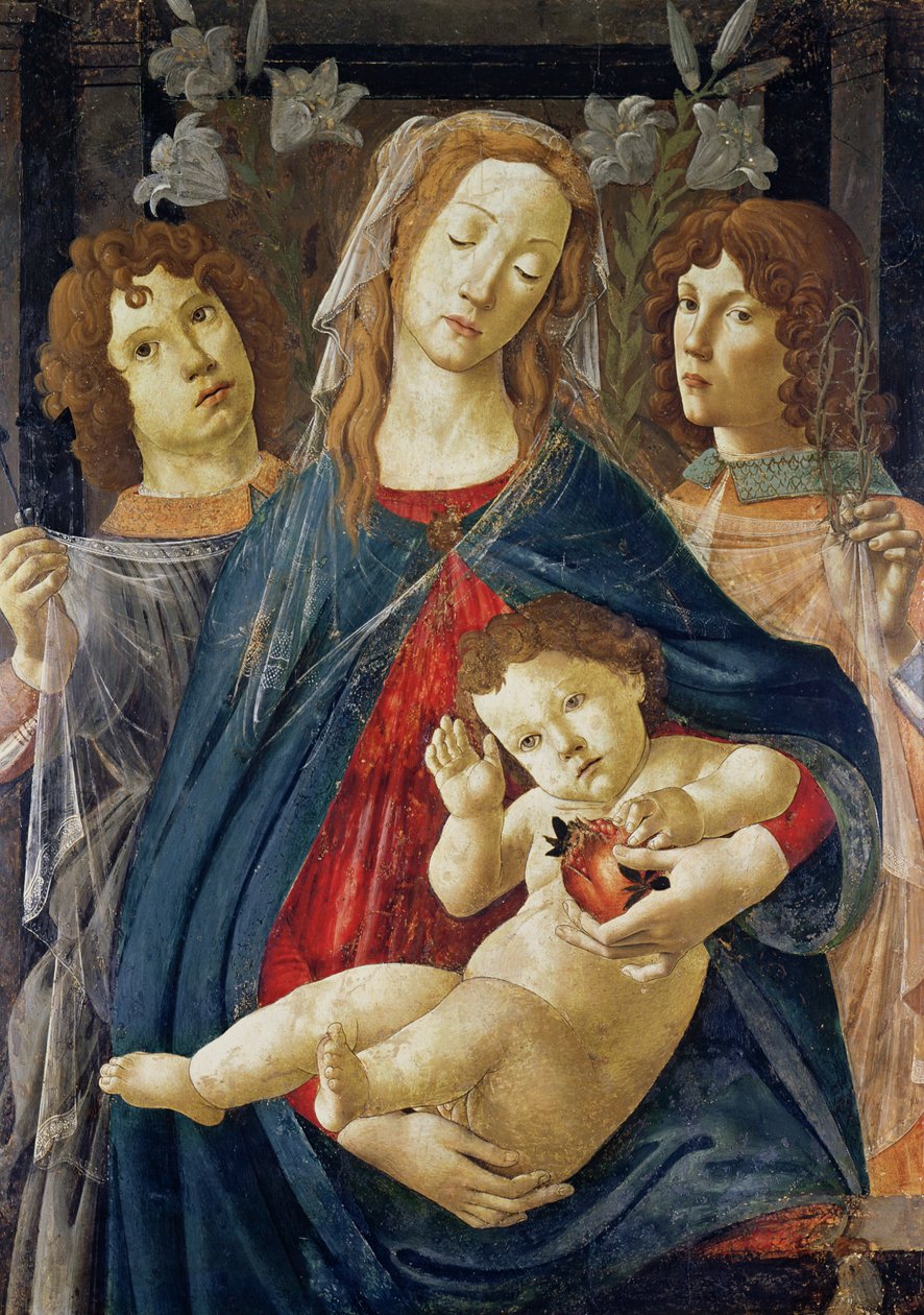 Jomfru af granatæble af Sandro Botticelli