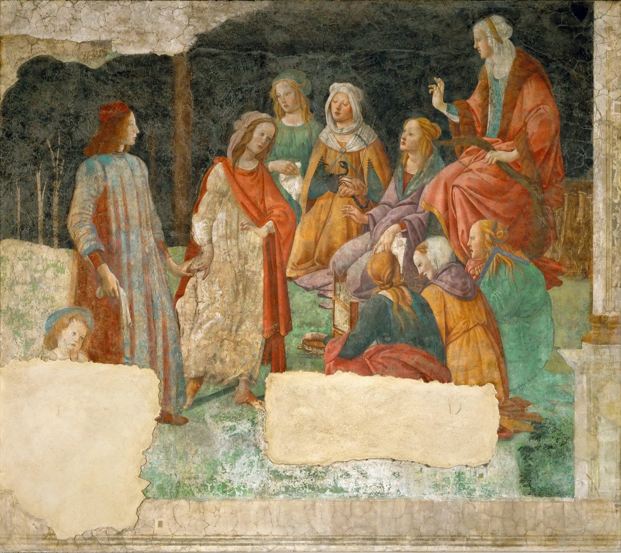 En ung mand bliver introduceret til de syv liberale kunster af Sandro Botticelli