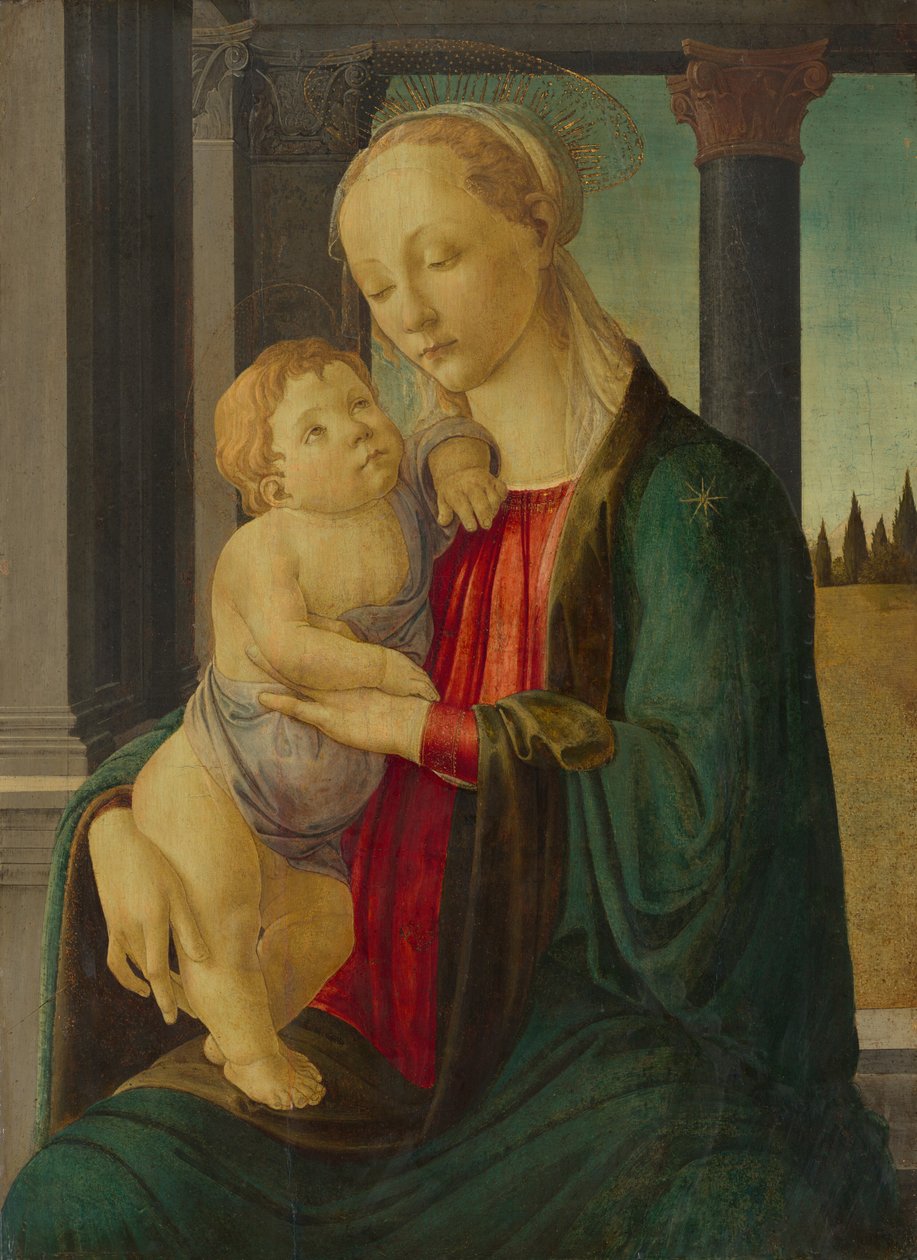 Madonna og barn, ca. 1467 (tempera på panel) af Sandro Botticelli