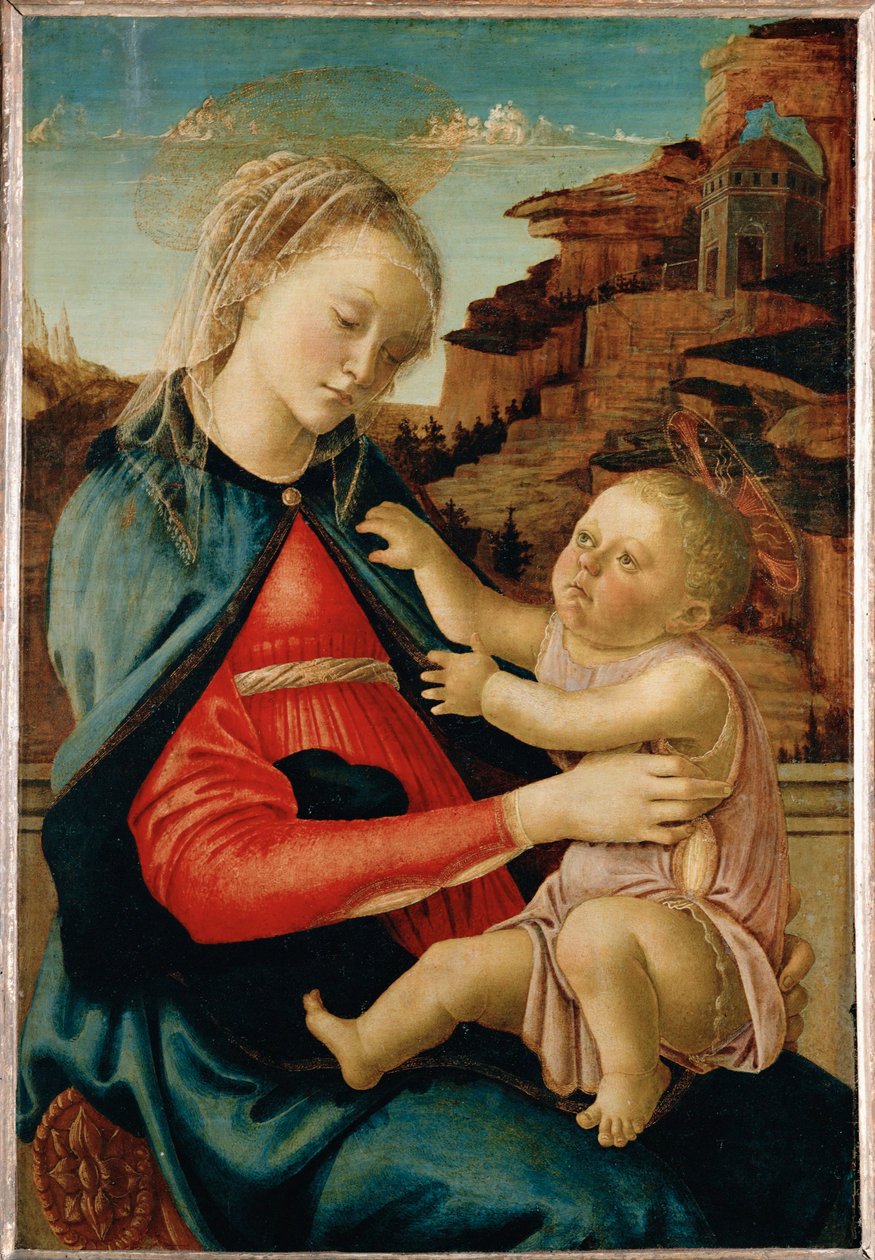 Jomfru og barn ... af Sandro (1444/5-1510) Botticelli