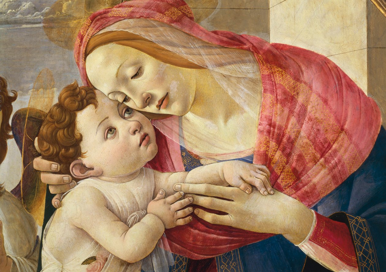 Østrig, Wien, Jomfru og Barn, detalje af Sandro Botticelli