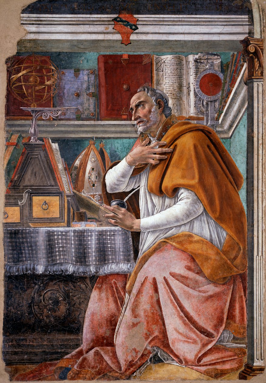 Saint Augustine (fresko af Sandro Botticelli