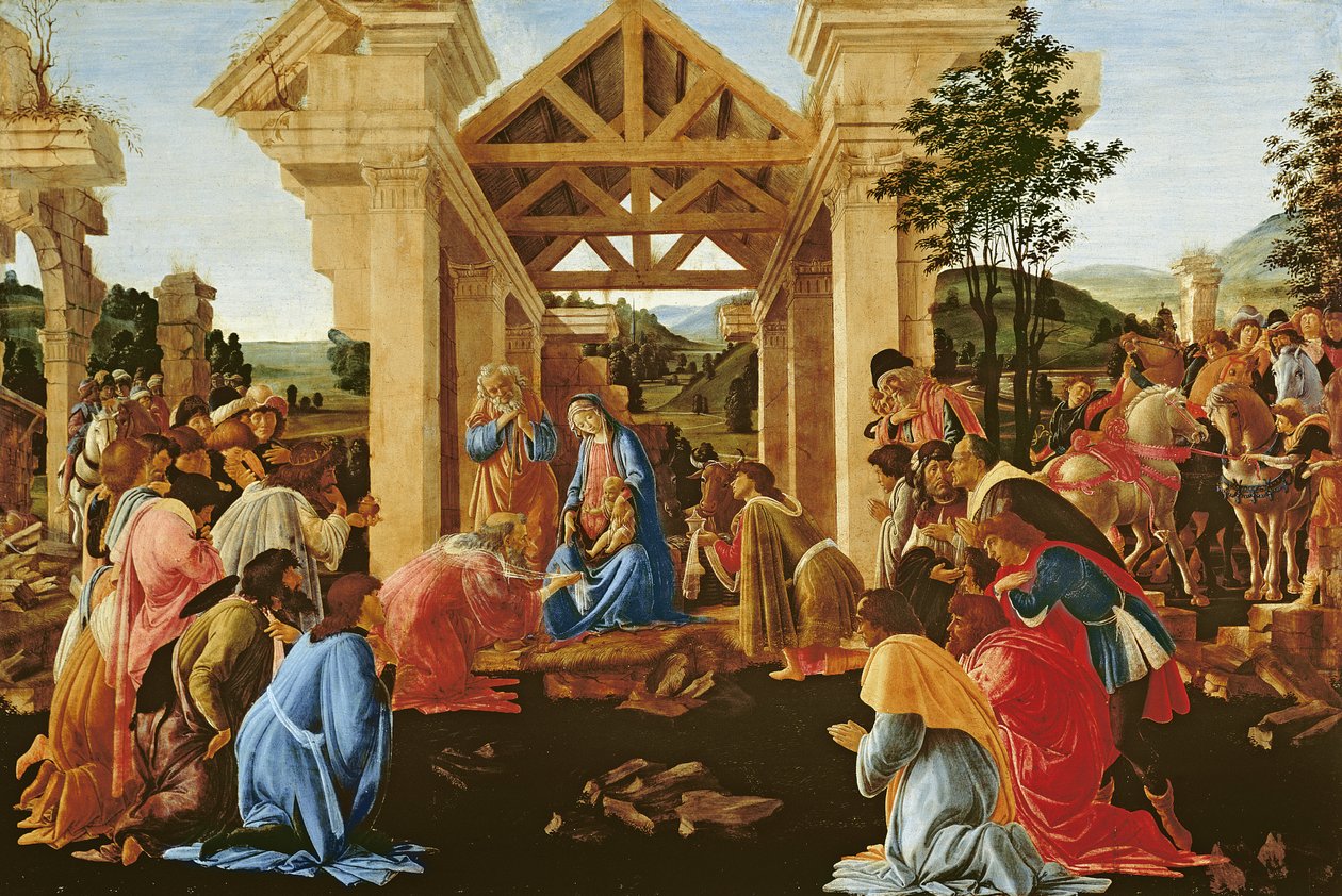 The Adoration of the Magi, ca. 1478-82. (tempera og olie på panel) af Sandro Botticelli