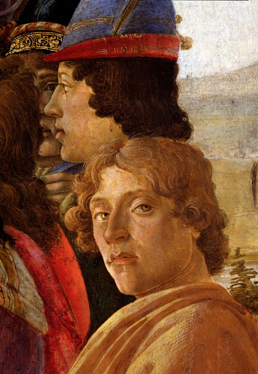 Magiernes tilbedelse, detaljer af Sandro Botticelli