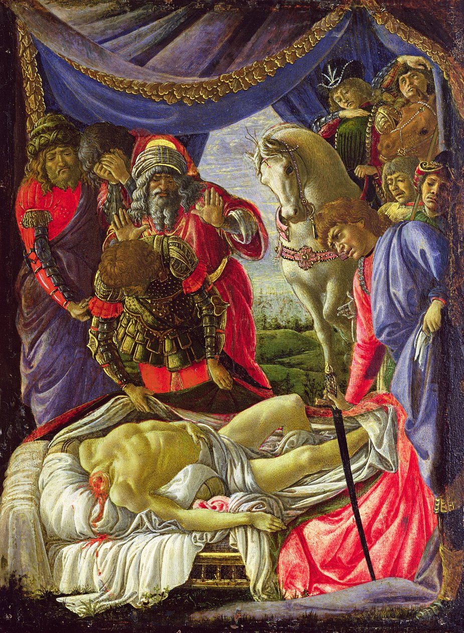 The Discovery of the Body of Holofernes (tempera på panel) af Sandro Botticelli