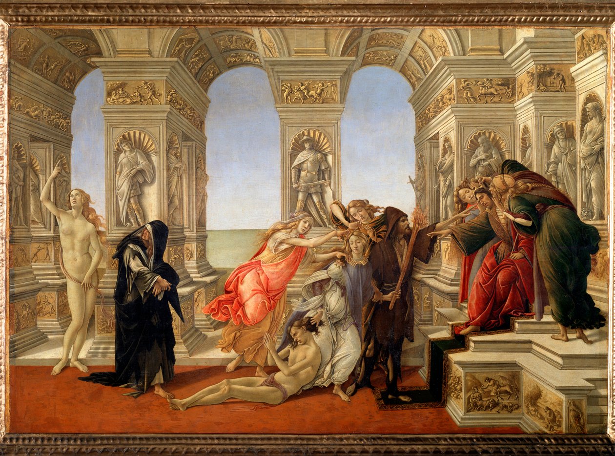 Apelles bagvaskelse (Tempera på lærred af Sandro Botticelli