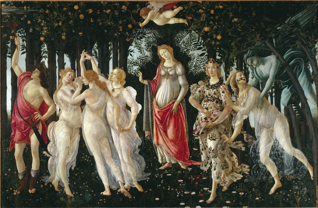 Foråret (Detalje) - tempera onwood af Sandro Botticelli