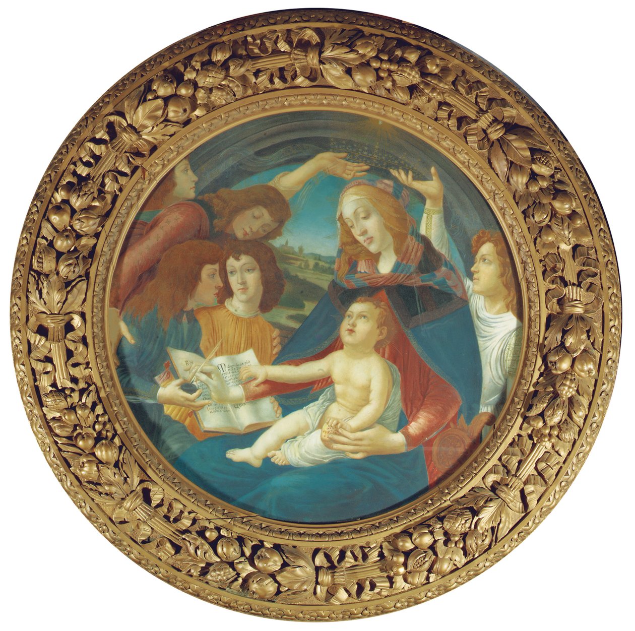 Madonnaen fra Magnificat af Sandro (after) Botticelli