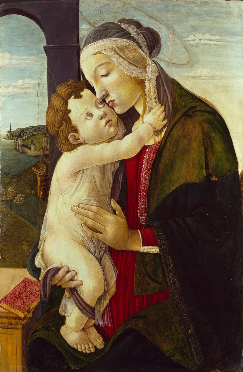 Jomfruen og barnet, c1480-1500. Kunstnere: Sandro Botticelli, Ukendt. af Sandro Botticelli