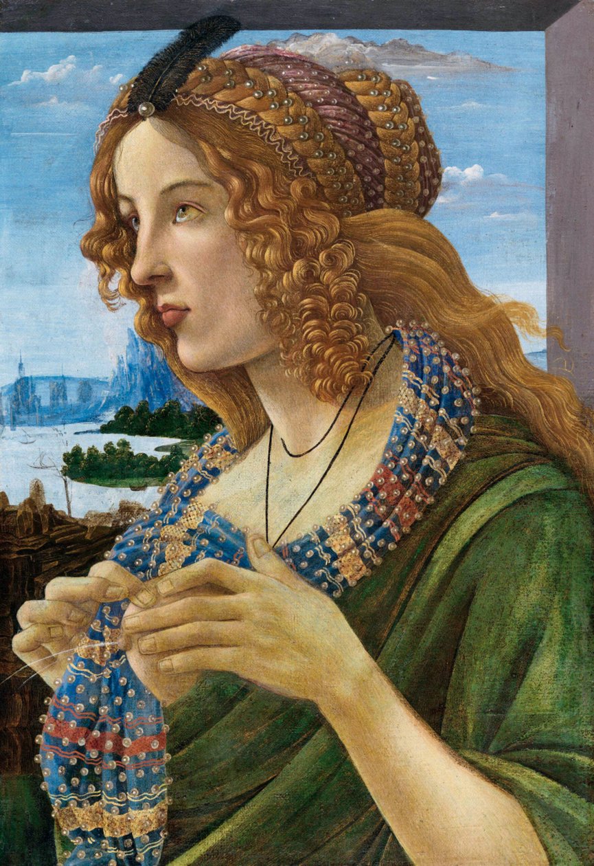 Allegorisk portræt af en kvinde Simonetta Vespucci, 1480-1490 af Sandro Botticelli