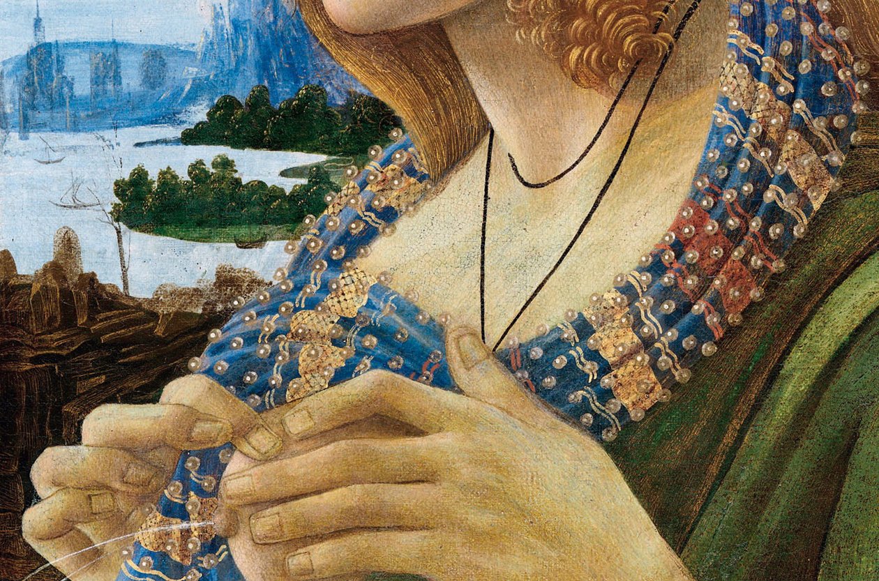 Allegorisk portræt af en kvinde Simonetta Vespucci. Detalje, 1480-1490 af Sandro Botticelli