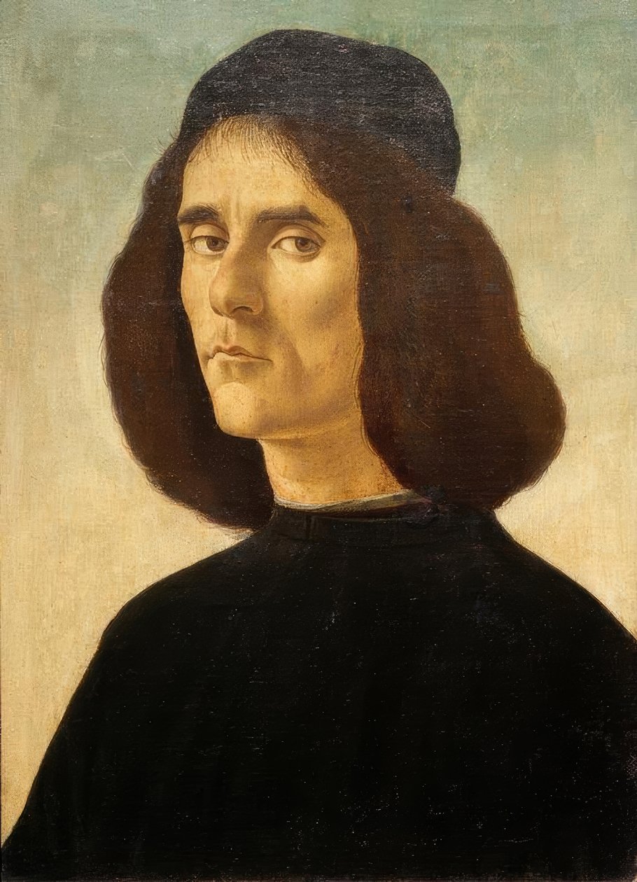Bildnis af Michael Marullus Tarchaniota af Sandro Botticelli
