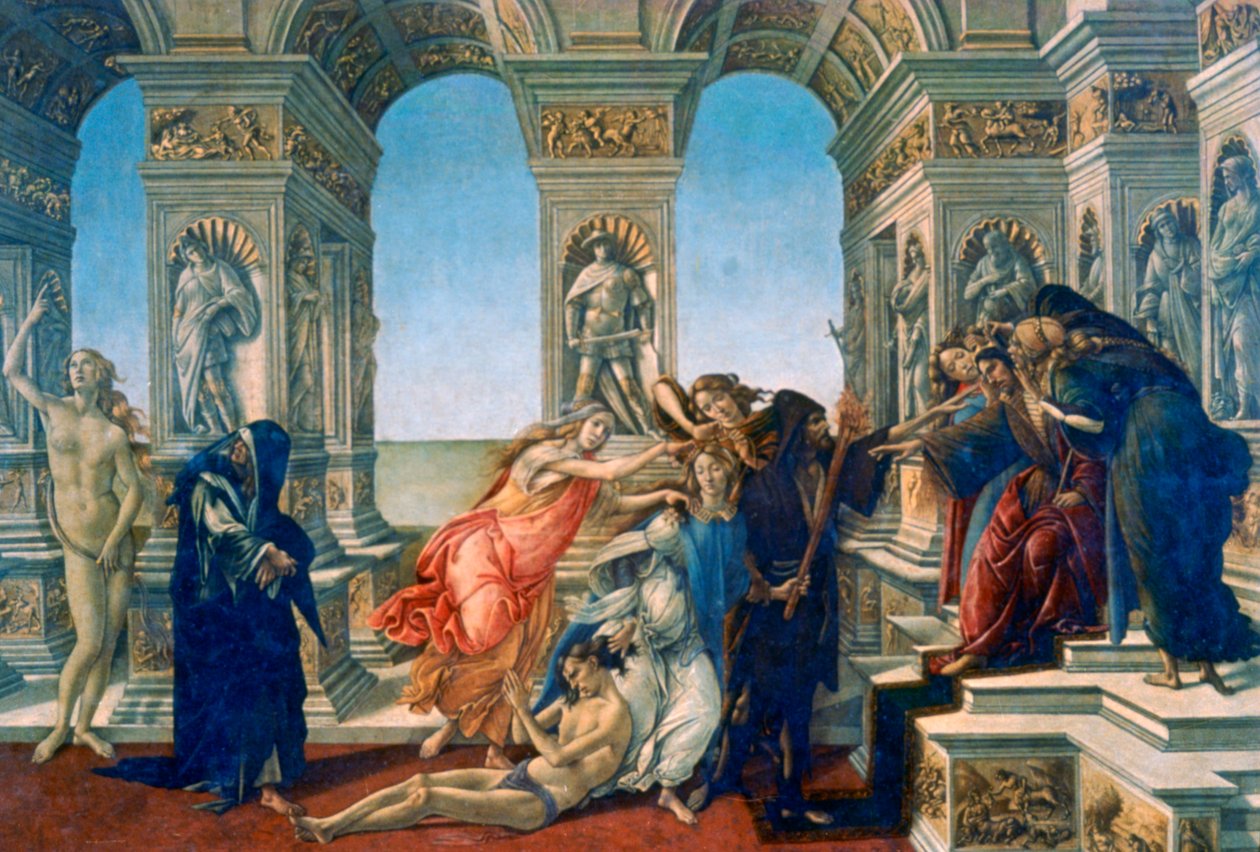 Calumny of Apelles, 1497-1498 af Sandro Botticelli