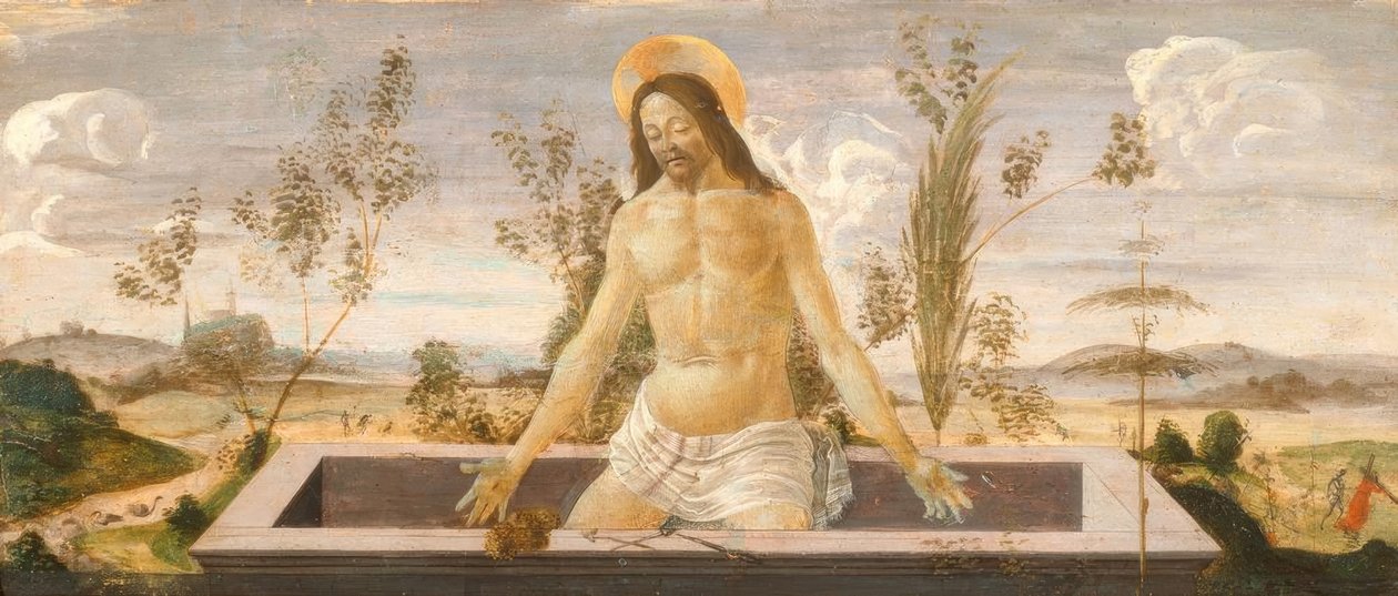 Kristus i graven af Sandro Botticelli