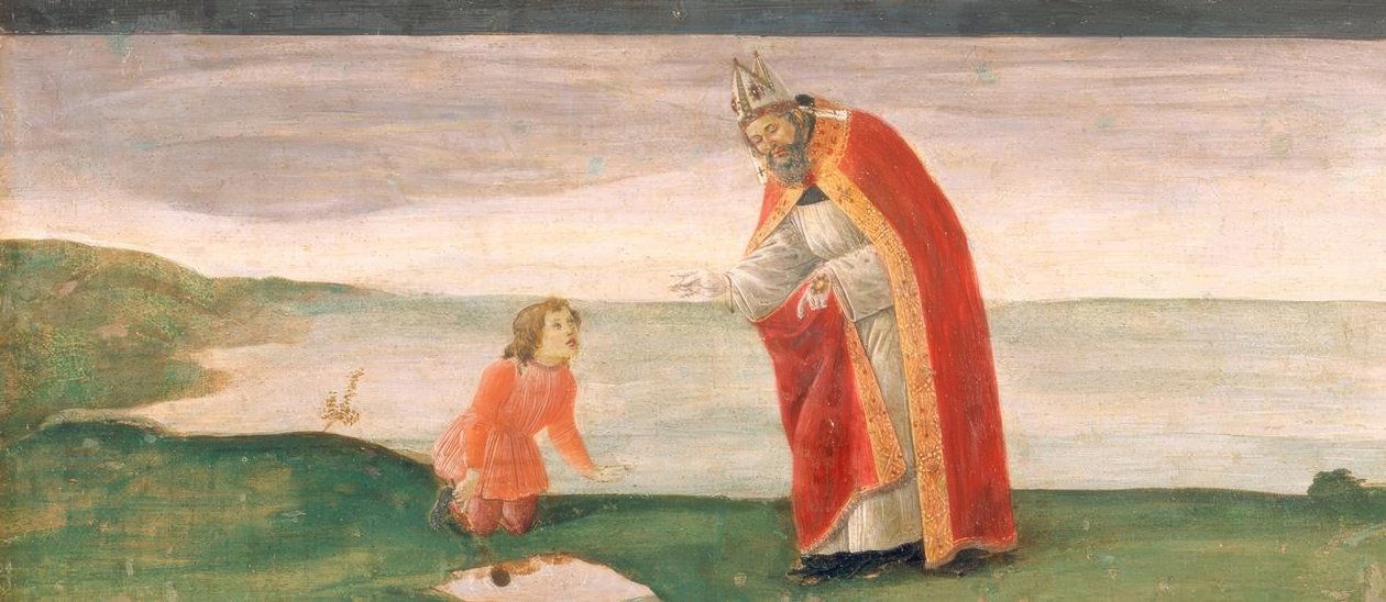 Saint Augustine og drengen på stranden af Sandro Botticelli