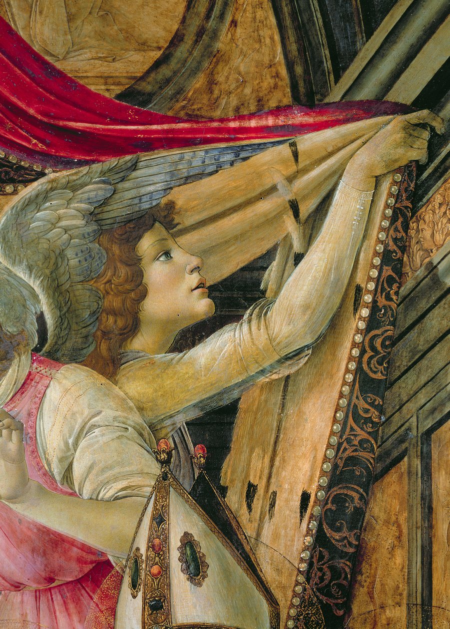 Detalje af engle fra altertavlen i San Barnaba af Sandro Botticelli