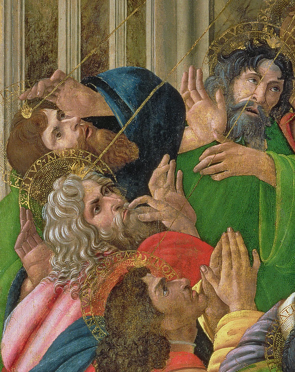 Detalje af Helligåndens nedstigning, 1495-1505 af Sandro Botticelli
