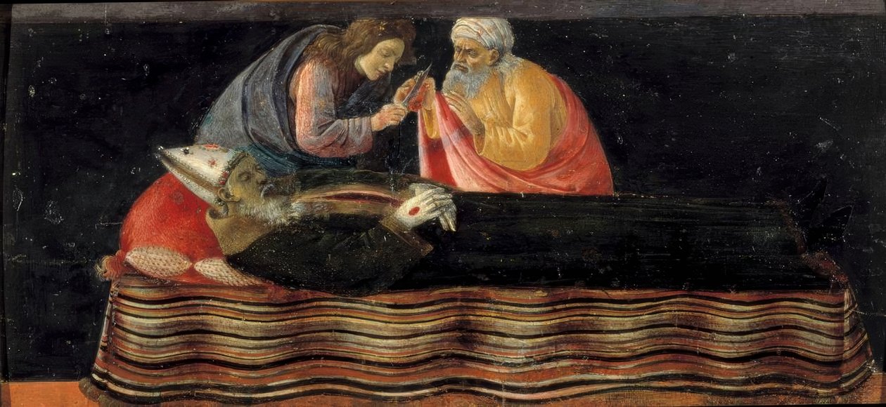 Fjernelsen af ​​hjertet fra liget af St. Bisc af Sandro Botticelli