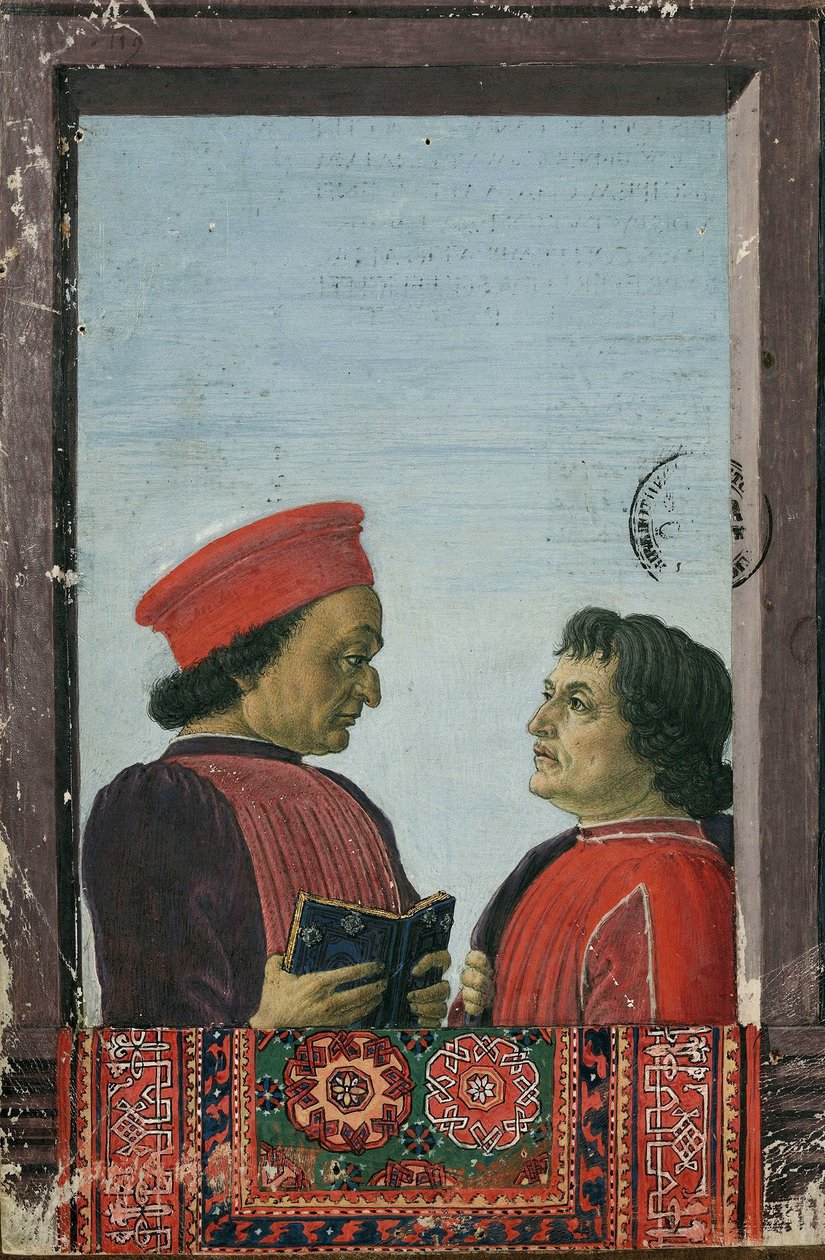 Federico Montefeltro og Cristofo Landino 15. århundrede af Sandro Botticelli