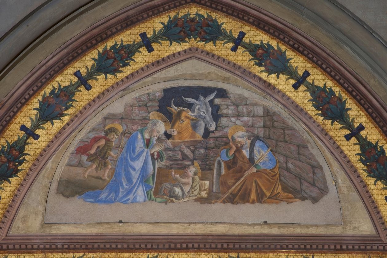 Kristi fødsel med drengen John, der skynder sig af Sandro Botticelli