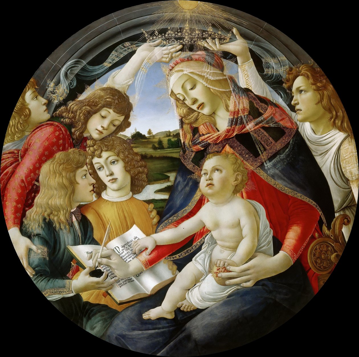 Italiensk: Madonna of the Magnificat Madonna of the Magnificat af Sandro Botticelli