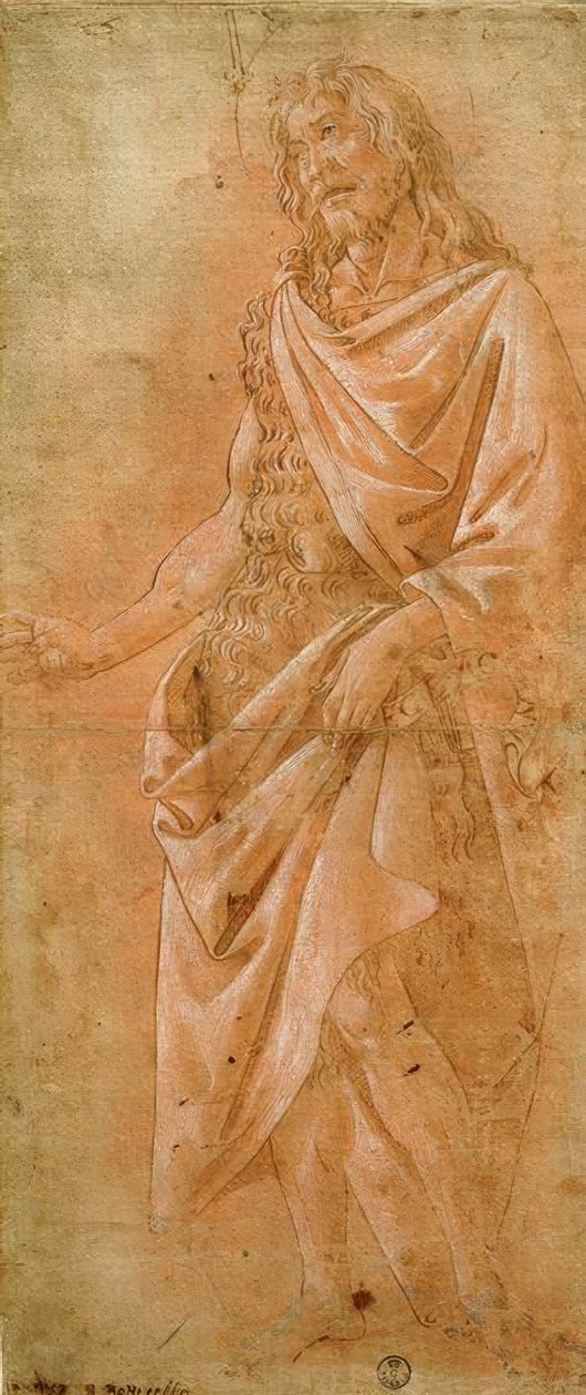 Johannes Døberen med banner af Sandro Botticelli