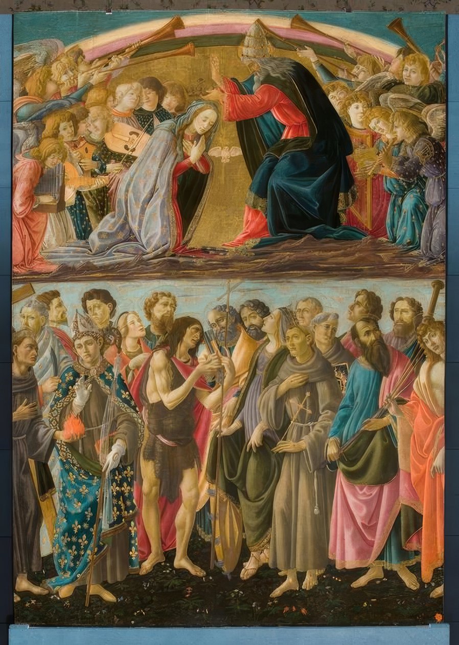 Kroning af Maria med helgener af Sandro Botticelli