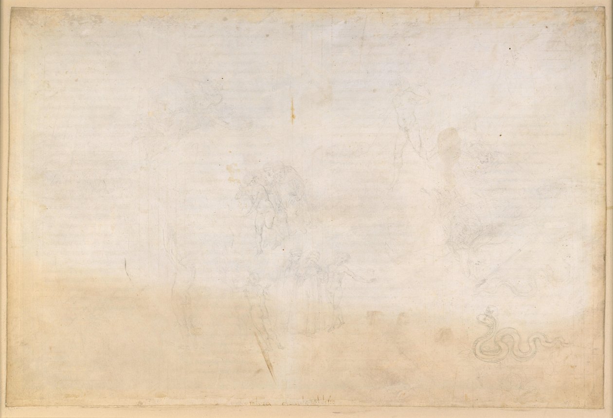 La Divina Commedia, Purgatorio VIII. Forpurgatorium, den midterste zone: De forsømte fyrsters dal; fristelsen fra slangen; samtale med Nino Visconti og Currado Malaspina af Sandro Botticelli