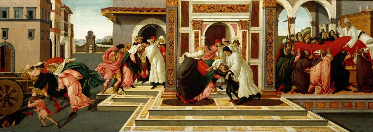 Sidste mirakel og Sankt Zenobius død, ca. 1500 af Sandro Botticelli