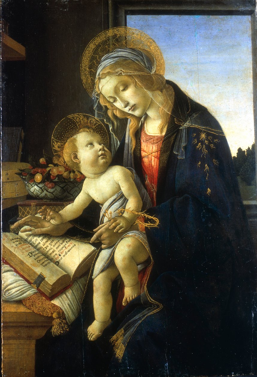 Madonna og barn Madonna af bogen, 1483. af Sandro Botticelli