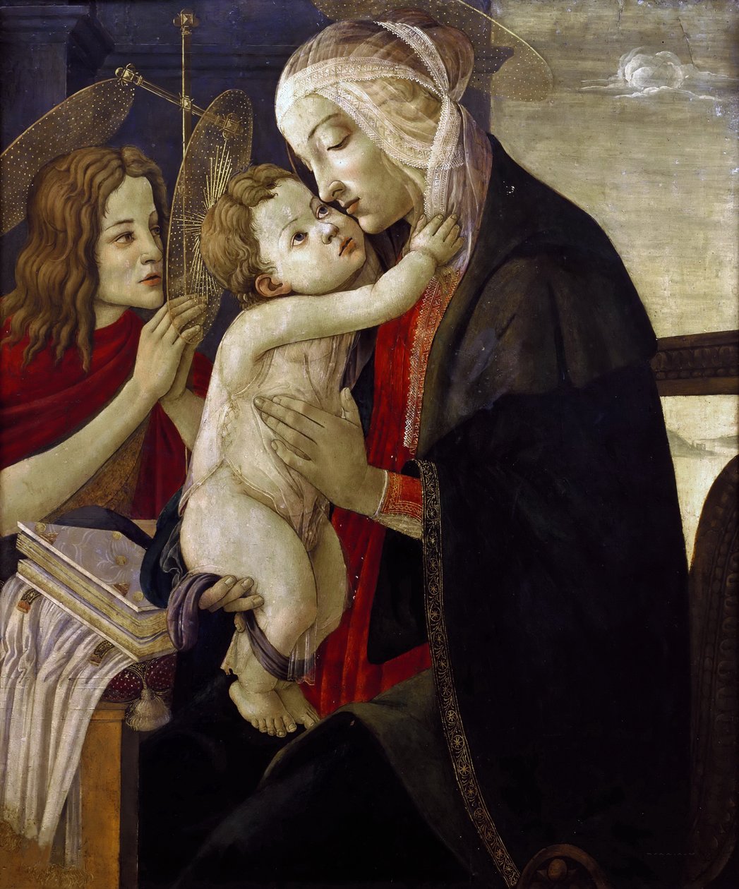 Madonna og barn med spædbarnet Saint John, ca 1485-1490. af Sandro Botticelli