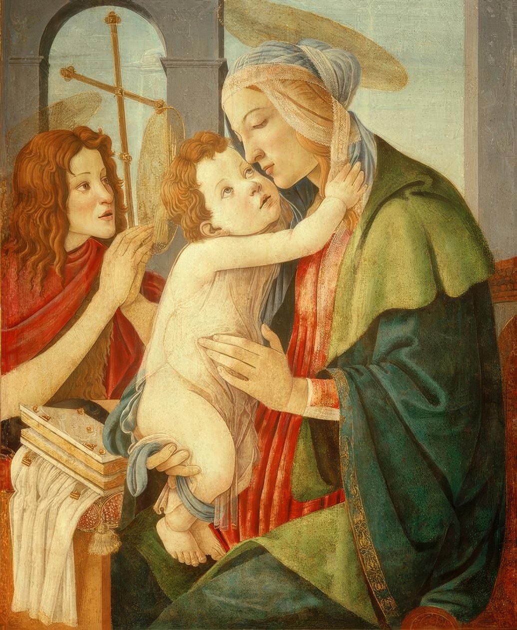 Madonna med barn og Johannesknaben af Sandro Botticelli