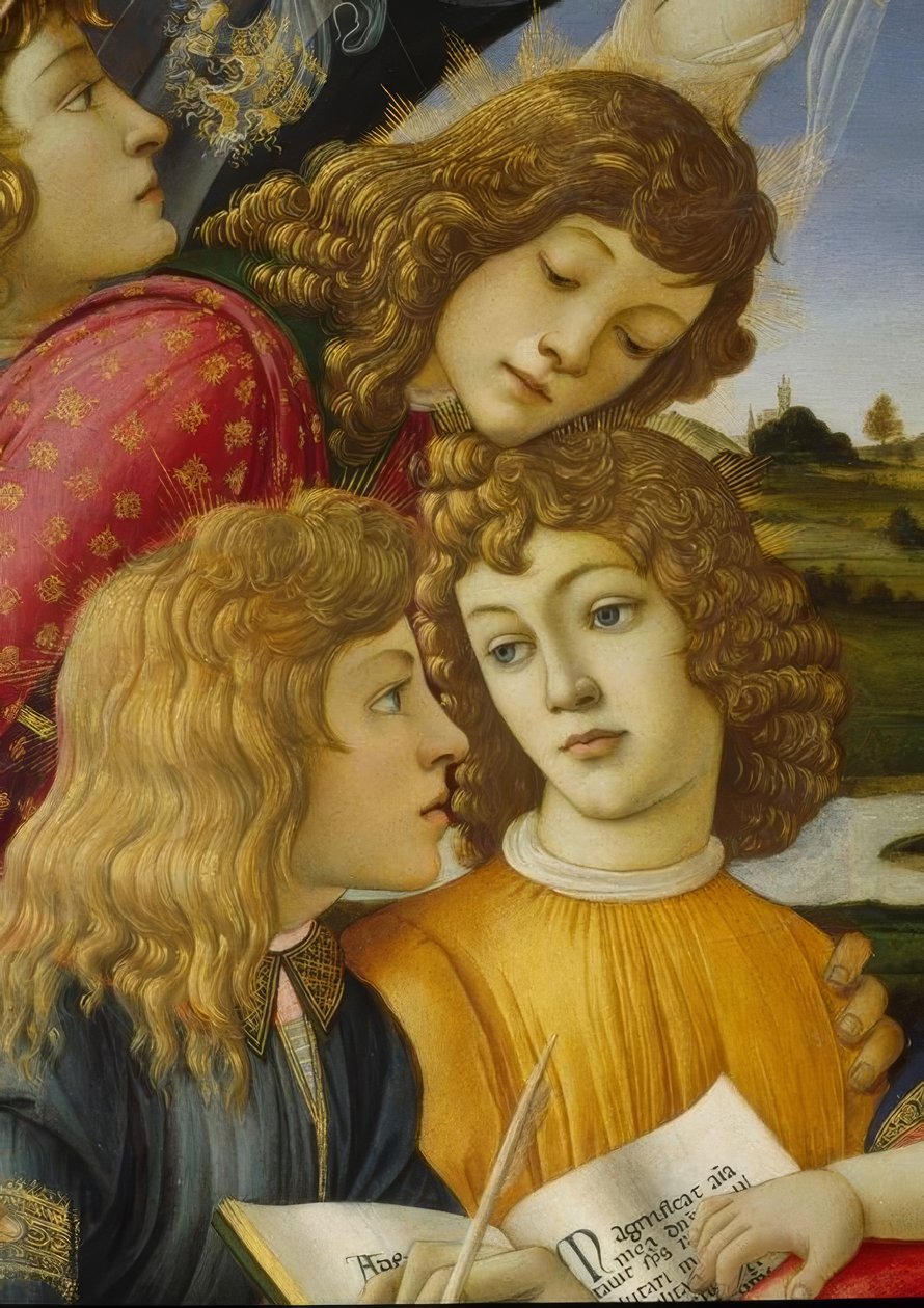 Maria med barnet og fem engle af Sandro Botticelli
