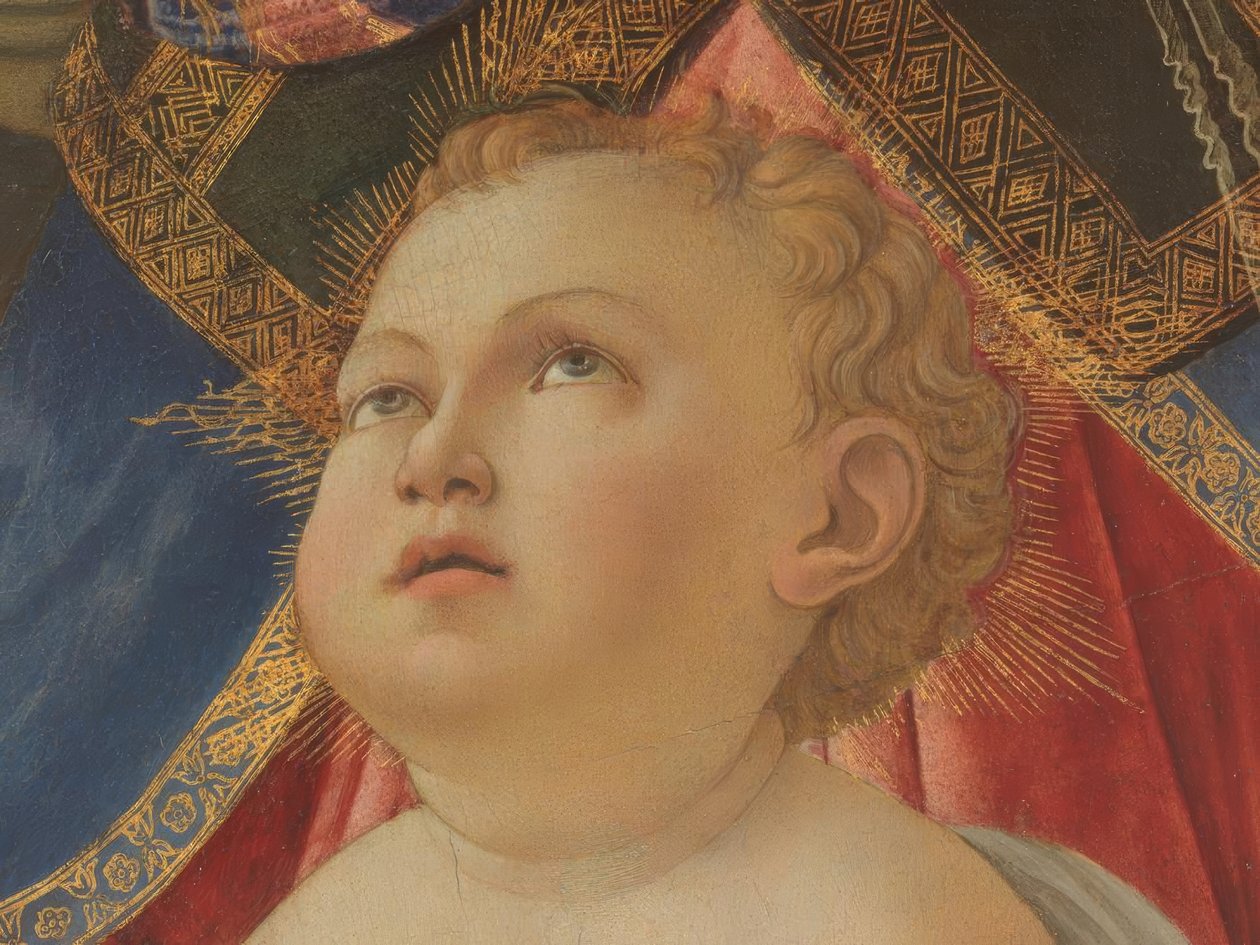 Maria med barnet og fem engle af Sandro Botticelli