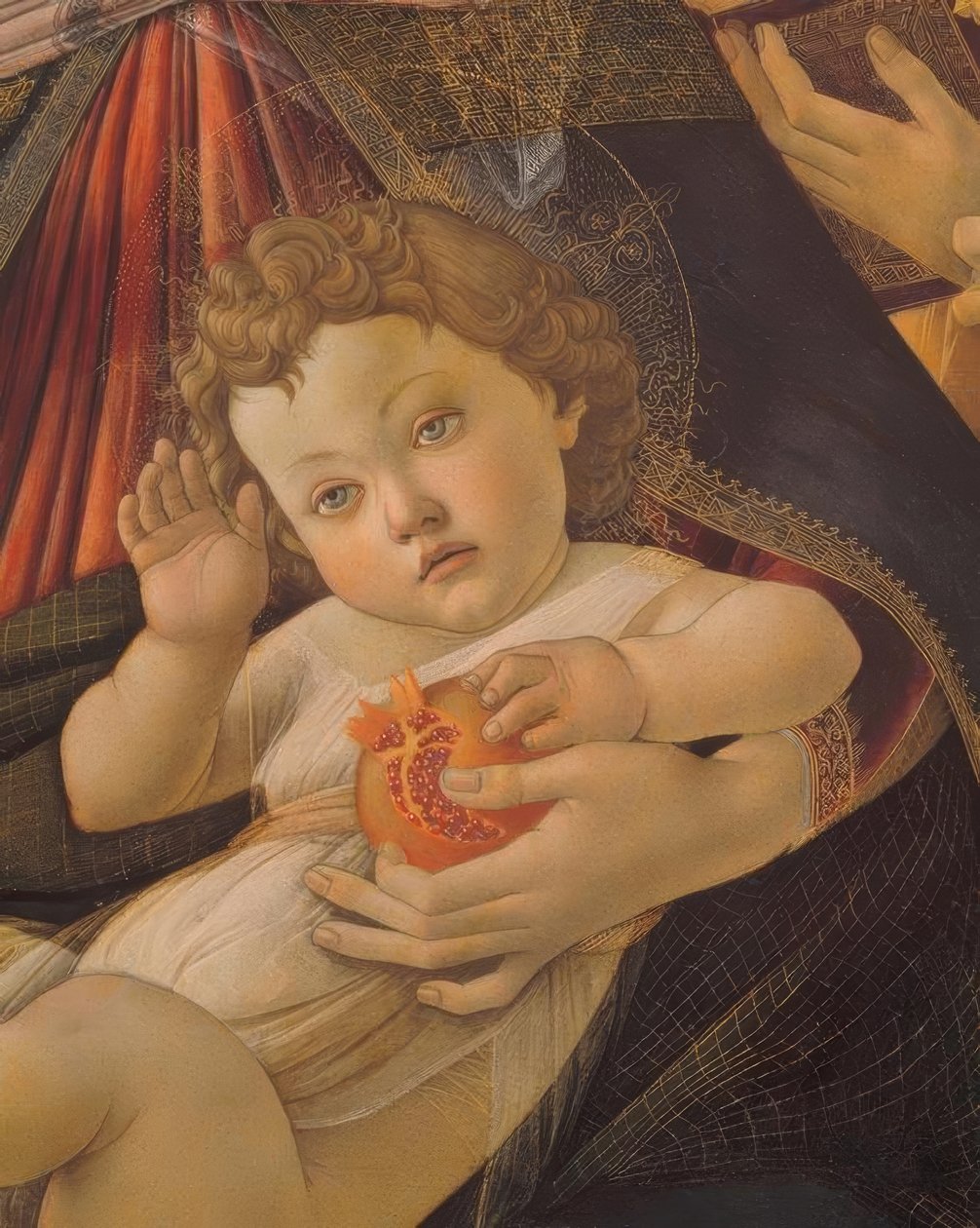 Maria med barnet og seks engle af Sandro Botticelli