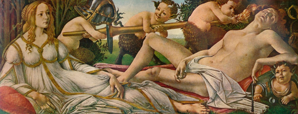 Mars og Venus, c1485, 1911 af Sandro Botticelli