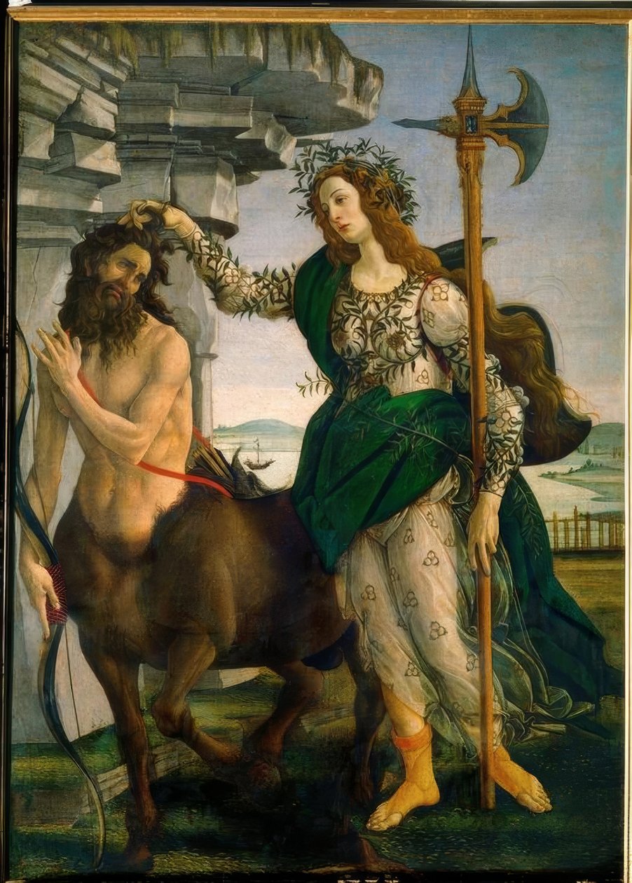 Minerva undertrykker kentauren af Sandro Botticelli