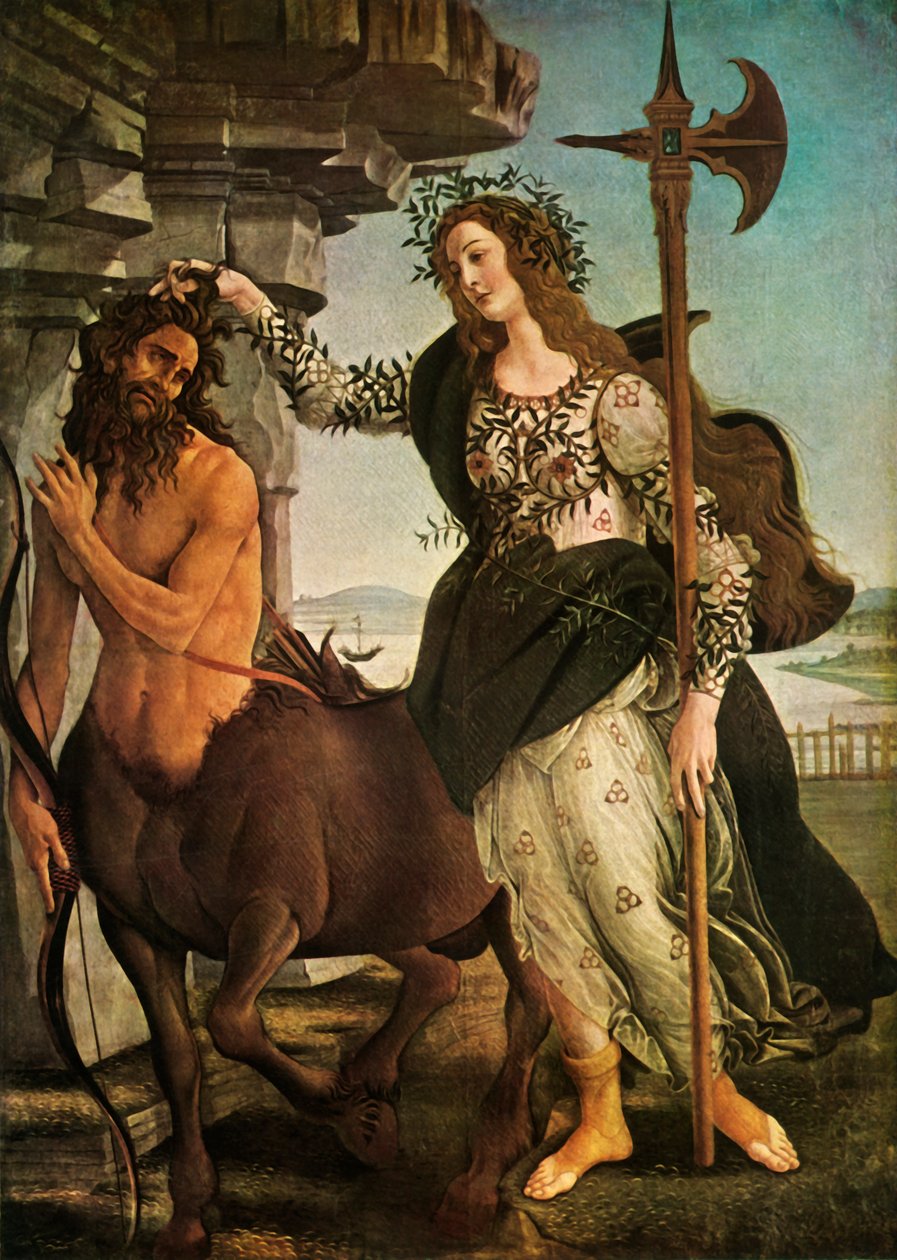 Pallas og Kentauren, c1480-1485, 1937. af Sandro Botticelli