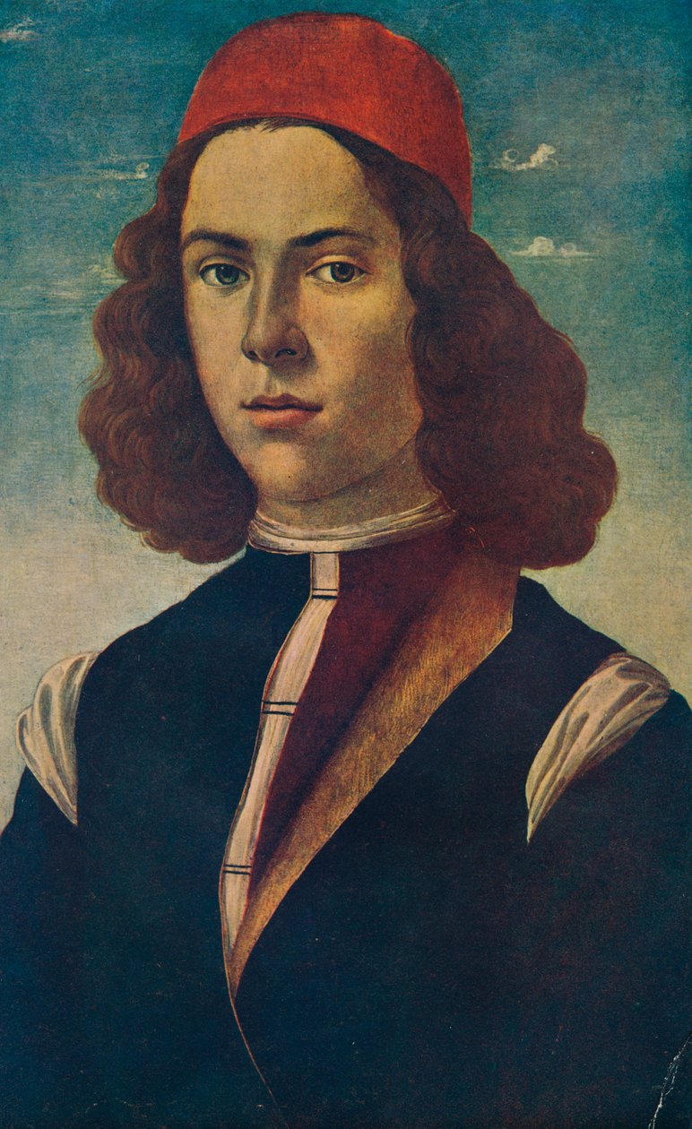 Portræt af en ung florentinsk adelsmand, c1400-tallet, 1907 af Sandro Botticelli