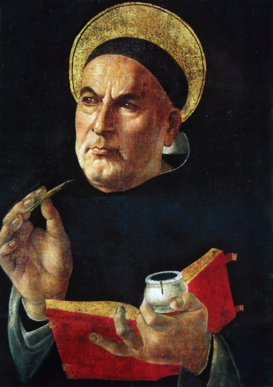 Sankt Thomas Aquinas. af Sandro Botticelli