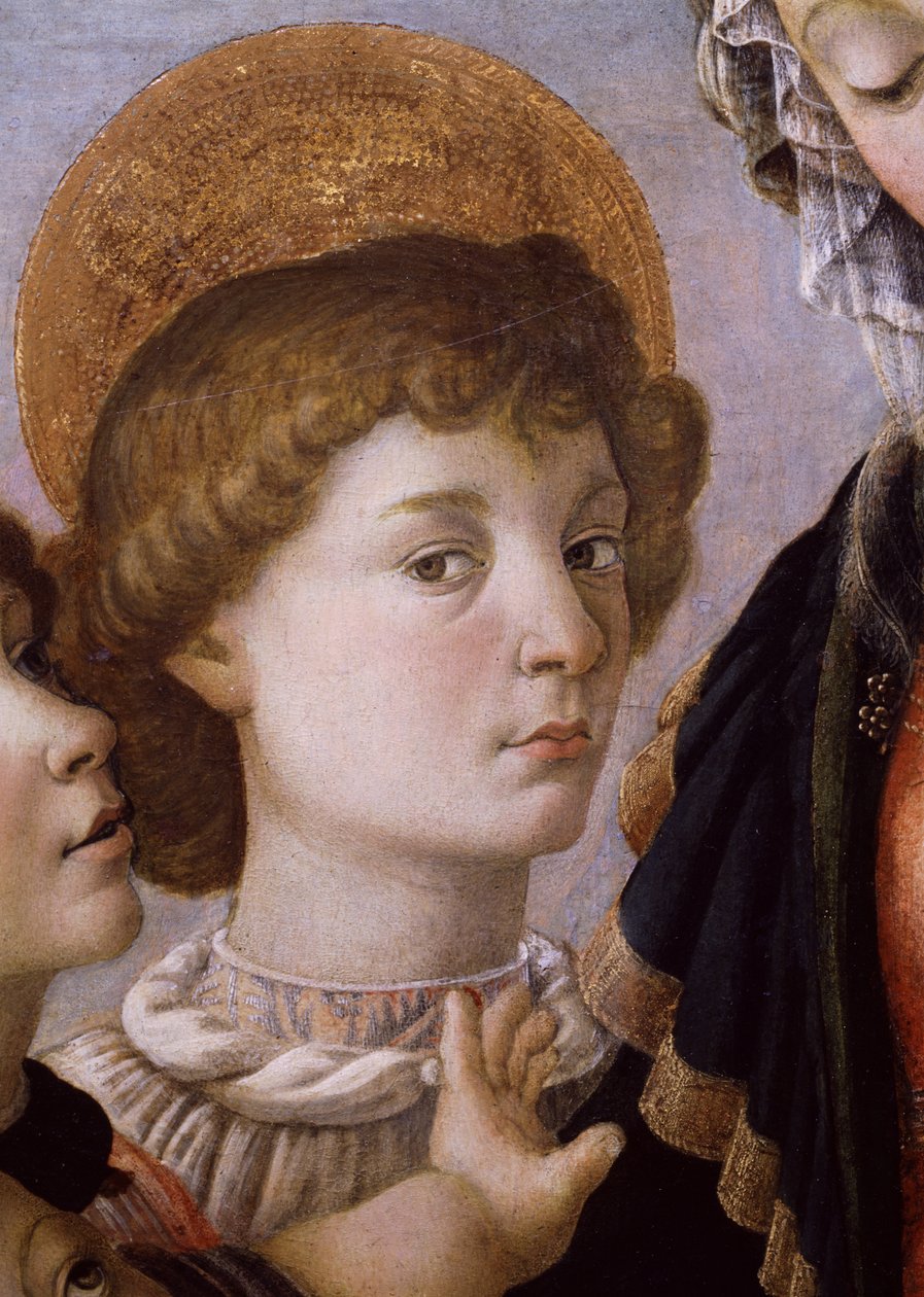 St. John fra Jomfruen og Barnet (tempera på træ) af Sandro Botticelli