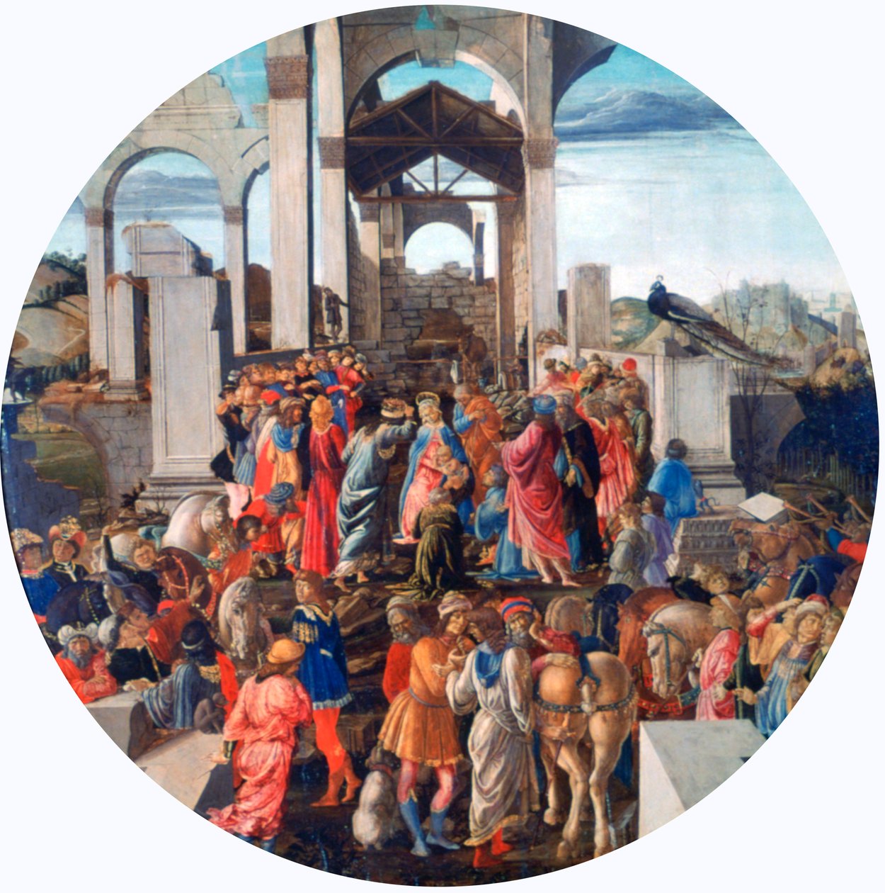 Kongernes tilbedelse, c1470-1475 af Sandro Botticelli