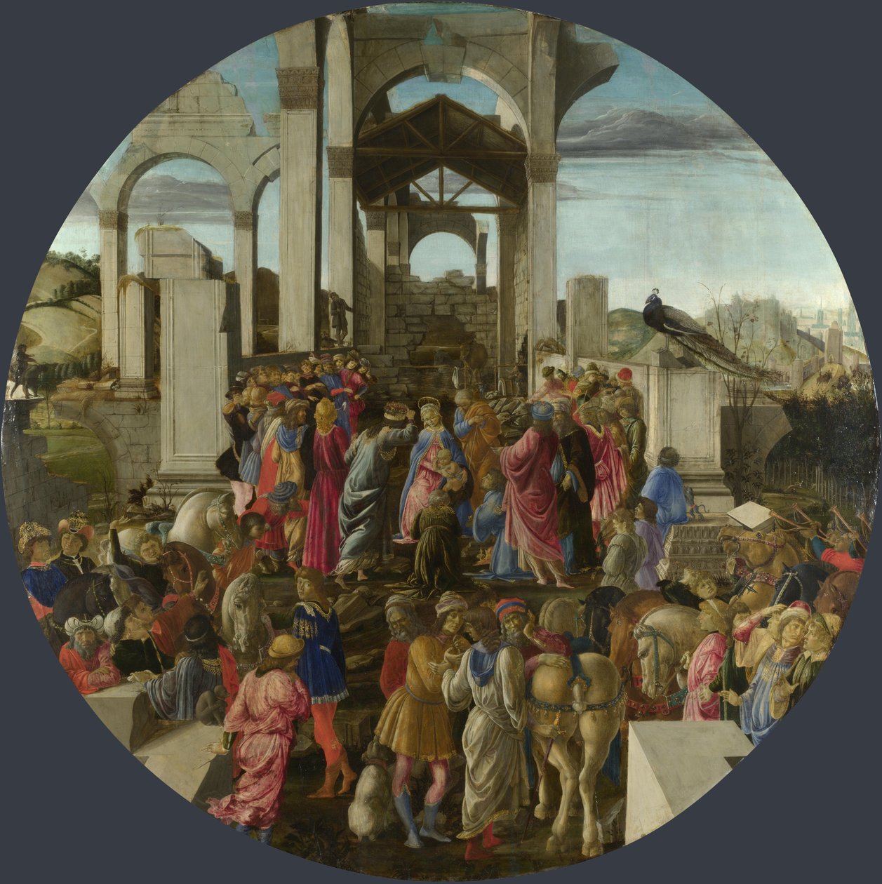 Kongernes tilbedelse, ca 1470-1475 af Sandro Botticelli