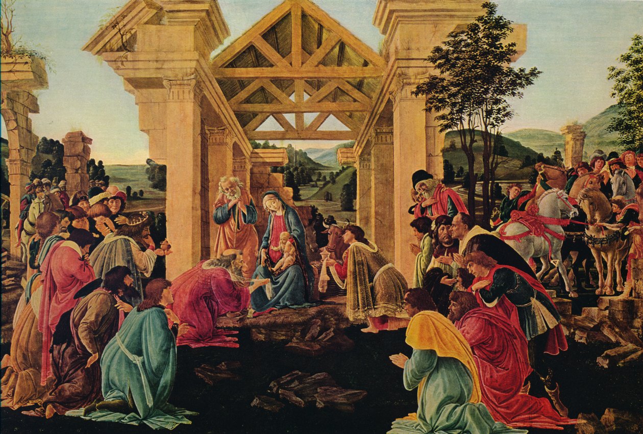 Magiernes tilbedelse, c1475-1476 af Sandro Botticelli