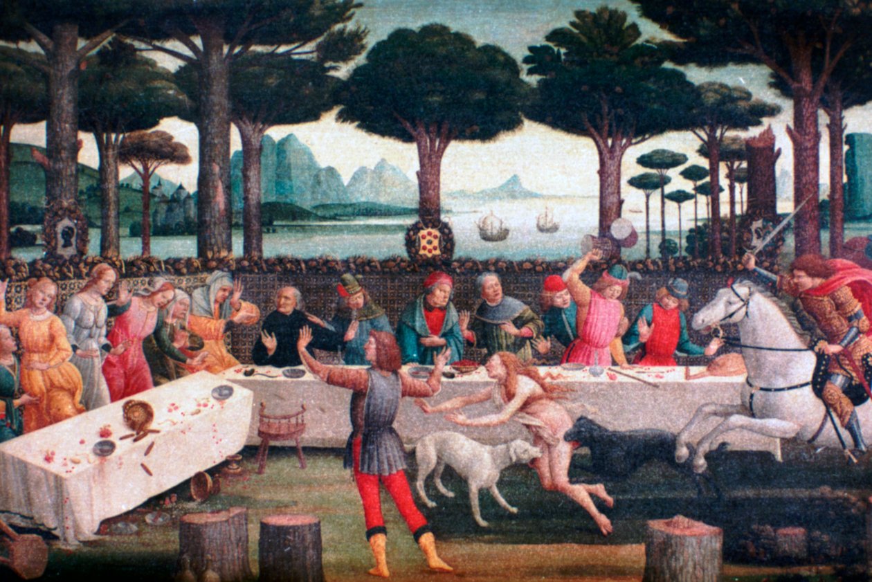 Banketten i fyrreskoven, 1482-1483 af Sandro Botticelli