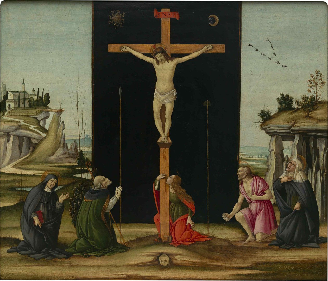 Korsfæstelsen med hellige, ca. 1490. af Sandro Botticelli